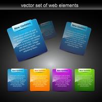 Elementos vectoriales web para proyectos web. vector