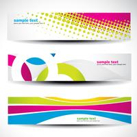 abstract header set vector