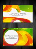 colorful abstract business card design vector