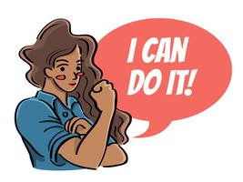 Women of Color Say I Can Do It Illustration