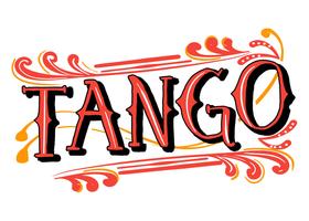 Tango Word Fileteado vector