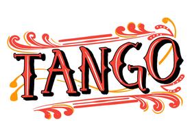 palabra de tango fileteado vector