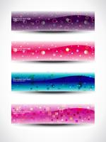 vector colorful style banner set of four