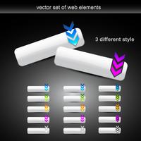 vector set of different style web buttons