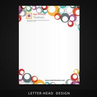 letterhead vector colorful circles design