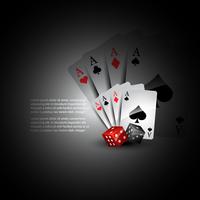 vector playing card and dices