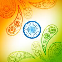 hermoso diseño de la bandera india vector