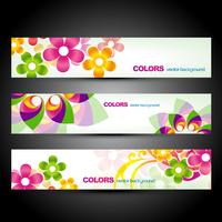 flower header set vector