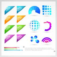 set of web elements vector