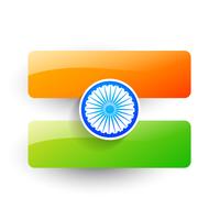 diseño de la bandera India vector