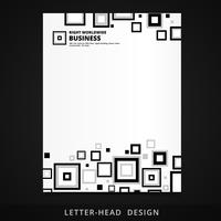 letter head vector design with square elements