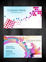 abstract halftone style business card template vector