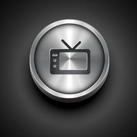 metallic television icon