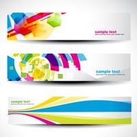 abstract header set vector