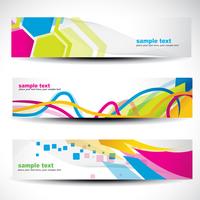 abstract header set vector