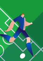 Ilustración del vector del jugador de fútbol de la Copa Mundial de Islandia