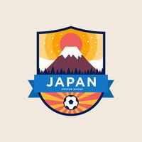 Japan World Cup Soccer Badges vector