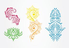 paquete de vectores de henna art