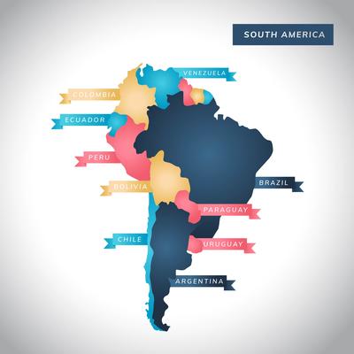 Modern South America Map