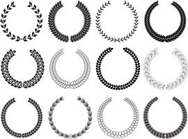 Collection of Laurel Wreaths vector