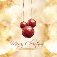 Christmas bauble background vector