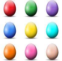 Coloridos huevos de pascua vector