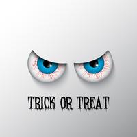 Halloween background with evil eyes vector