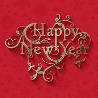 Decorative New Year background  vector