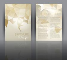 Flyer design with a low poly design vector