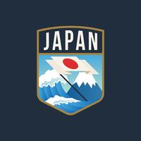 Japan World Cup Soccer Badges vector