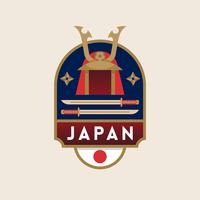 Japan World Cup Soccer Badges vector