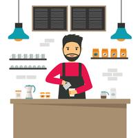 Barista Vector Illustration