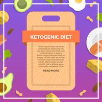 Flat Ketogenic Diet Starter Pack With Gradient Background Vector Illustration