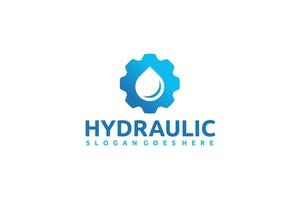 Logotipo hidráulico vector