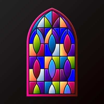 Stained Glass Windows Decoration Frame Illustration