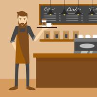 vector de café barista