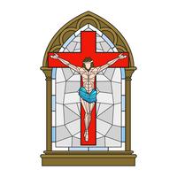 Stained Glass Window Vector Illustration