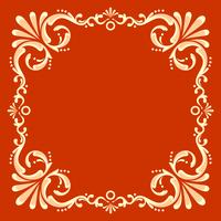 Square Fileteado Frame With Red Background Vector