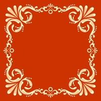 Square Fileteado Frame With Red Background Vector