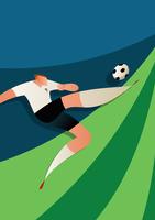 England World Cup Soccer Player Vector Illustration