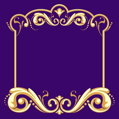 Fileteado Frame With Purple Background Vector