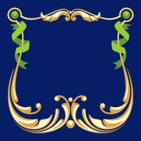 Fileteado Frame With Blue Background Vector