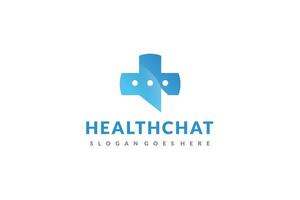 Logotipo de chat de salud vector