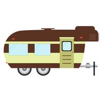 RV camping illustration. Logo and badge. Vector