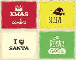 Christmas unique funny sign, quote background design set for kids - xmas is coming. Nice bright palette. Can be use as flyer, banner, poster, background, card. Vector. vector