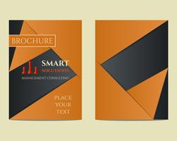 Smart solutions Brochure and flyer a4 size design template with management Consulting keywords concept. Best for management consulting company etc. Unique geometric design. Vector