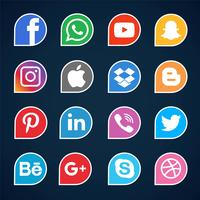 Collection of Social Media Icons vector