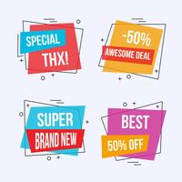 Oferta especial de etiquetas y banners. vector