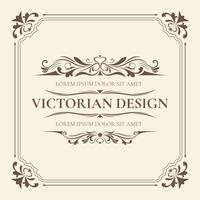 Plantilla de diseño victoriano vector