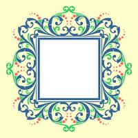 Square Frame Modern Victorian Vector